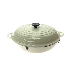 ▼▼ LE CREUSET ルクルーゼ ビュッフェキャセロール 30cm 両手鍋 ホワイト Bランク