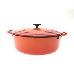 ▼▼ LE CREUSET ルクルーゼ ココットオーバル 30cm 両手鍋 オレンジ Bランク