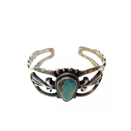   インディアンジュエリー レディースアクセサリー シルバー バングル NAVAJO MC刻印 マークキャラハイネ ターコイズ
