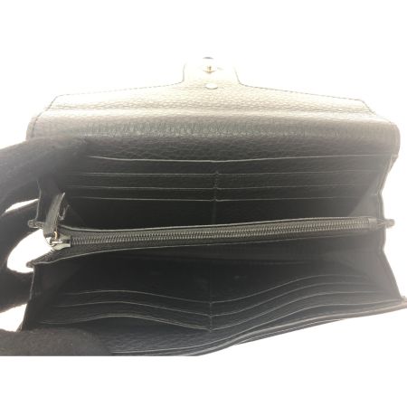  GUCCI グッチ レディース 長財布 GG マーモント フラップ 400586 ブラック