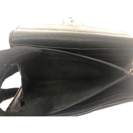  GUCCI グッチ レディース 長財布 GG マーモント フラップ 400586 ブラック