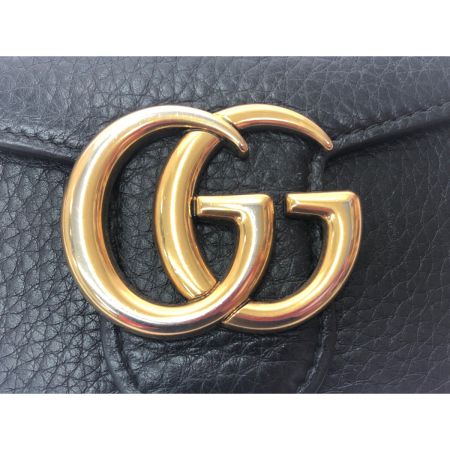  GUCCI グッチ レディース 長財布 GG マーモント フラップ 400586 ブラック