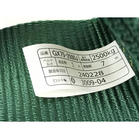  TRUSCO トラスコ 強力型ベルト荷締機 GX75-2500J