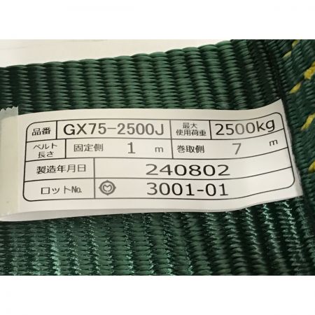  TRUSCO トラスコ 強力型ベルト荷締機 GX75-2500J