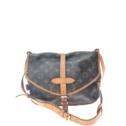 ▼▼ LOUIS VUITTON ルイヴィトン レディース ショルダーバッグ モノグラム ソミュール30 M42254 ブラウン Bランク