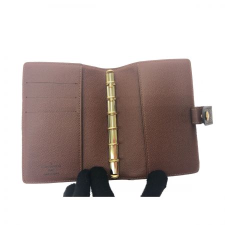  LOUIS VUITTON ルイヴィトン ユニセックス 手帳カバー システム手帳 モノグラム アジェンダPM 6つ穴 R20005 ブラウン