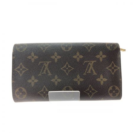  LOUIS VUITTON ルイヴィトン ユニセックス 長財布 モノグラム ポシェットポルトモネクレディ M61725 ブラウン