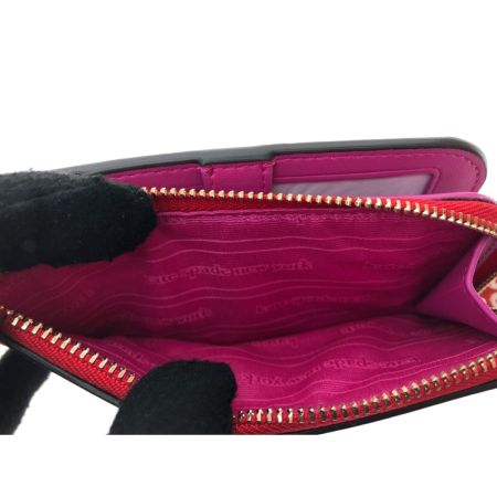  Kate Spade ケイトスペード ディツアー グリッター パテント レザー スモール スリム バイフォールド ウォレット KI757MRKI06/24 レッド