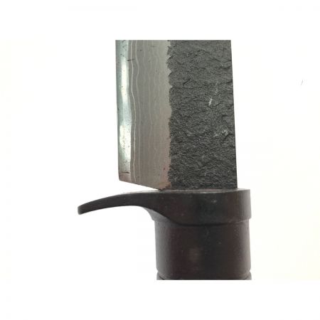   トヨクニ 角型 ダマスカス焚火鉈 晶之作 ケース付