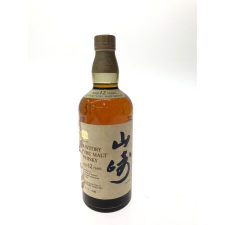 【北海道内限定発送】 SUNTORY サントリー 国産ウイスキー 山崎 12年 サントリーリミテッド 760ml 木箱入 従価税率適用ラベル 未開栓