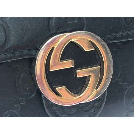  GUCCI グッチ レディース 長財布 グッチシマ インターロッキングG  369663 ブラック