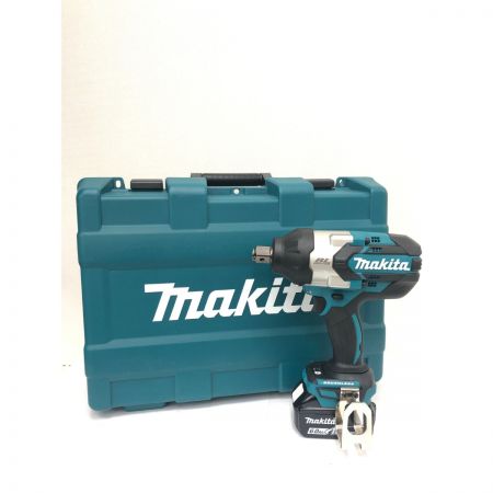  MAKITA マキタ 電動工具 コードレス式 18V インパクトレンチ 充電器・充電池2個・ケース付 TW1001D ブルー