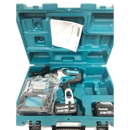  MAKITA マキタ 電動工具 コードレス式 18V インパクトレンチ 充電器・充電池2個・ケース付 TW1001D ブルー