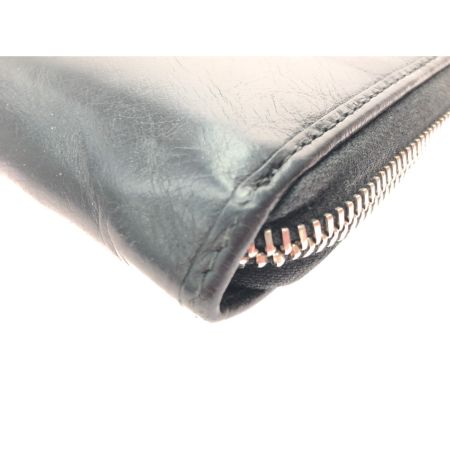  GUCCI グッチ ユニセックス ラウンドファスナー 長財布 インターロッキングG シワ加工 ファスナートップ欠品 575988 ブラック