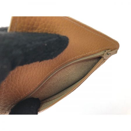  LOEWE ロエベ ユニセックス コインケース アナグラム スクエア 小銭入れ レザー ライトブラウン