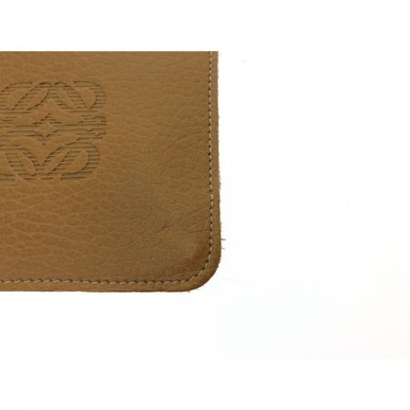  LOEWE ロエベ ユニセックス コインケース アナグラム スクエア 小銭入れ レザー ライトブラウン