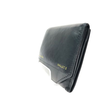  BALENCIAGA バレンシアガ メンズ 三つ折り財布 Wホック WALLET3 554041 ブラック