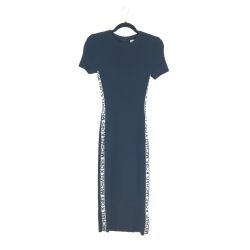 ▼▼ MICHAEL KORS マイケルコース ニットワンピース クルーネック サイド テープロゴ SIZE S JS381NQ5ZV ネイビー  Bランク