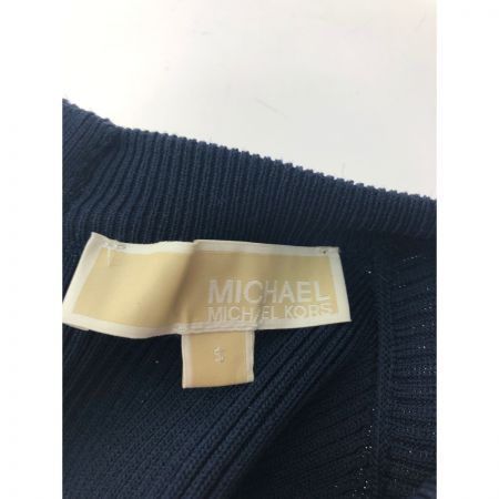  MICHAEL KORS マイケルコース ニットワンピース クルーネック サイド テープロゴ SIZE S JS381NQ5ZV ネイビー 