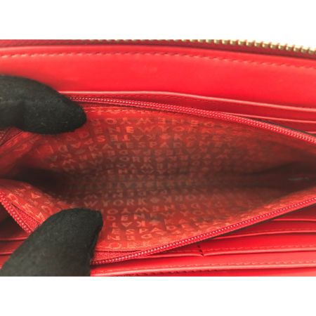 Kate Spade ケイトスペード レディース大型長財布  ジッパーラウンド レイトン ウェルズリー レッド WLRU1779 レッド