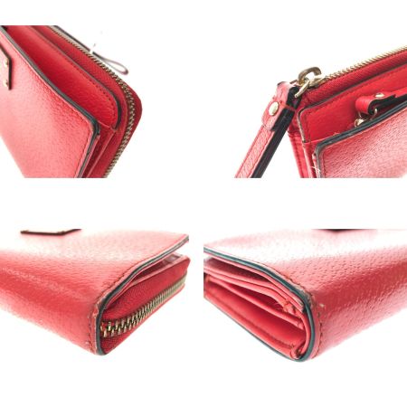  Kate Spade ケイトスペード レディース大型長財布  ジッパーラウンド レイトン ウェルズリー レッド WLRU1779 レッド