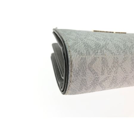  MICHAEL KORS マイケルコース レディース二つ折り財布 ビルフォールド ジップ コインウォレット 35FBGTVF2B ホワイトｘグレー