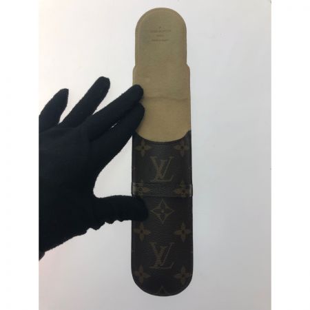  LOUIS VUITTON ルイヴィトン ユニセックス ペンケース モノグラム エテュイ・スティロ M62990 ブラウン