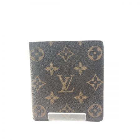  LOUIS VUITTON ルイヴィトン ユニセックス 二つ折り財布 モノグラム ポルトビエ 10 カルトクレディ M60883 ブラウン