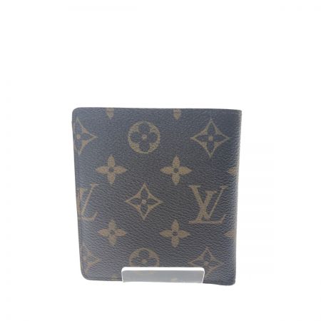  LOUIS VUITTON ルイヴィトン ユニセックス 二つ折り財布 モノグラム ポルトビエ 10 カルトクレディ M60883 ブラウン