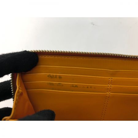  COACH コーチ レディース長財布 ラウンドファスナー プレートロゴ イエロー