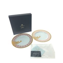 ▼▼ VERSACE ヴェルサーチ 洋食器 プレートドイツ名窯 ローゼンタールコラボ ビザンチン 22cm 2枚セット Sランク