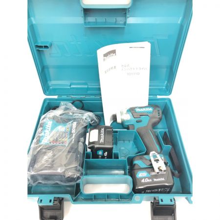 MAKITA マキタ 電動工具 コードレス式 10.8V 充電式インパクトドライバ 充電器・充電池2個・ケース付 TD111D