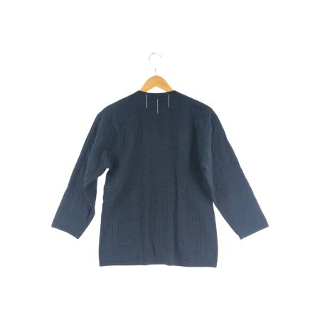  ASHA by MDS レディース ノーカラージャケット イッセイ ミヤケ コットンジャケット ネイビー