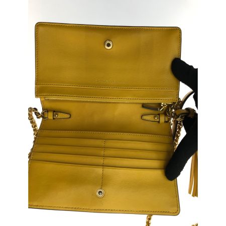  TORY BURCH トリーバーチ レディース チェーン ショルダーウォレット キルティング タッセル イエロー