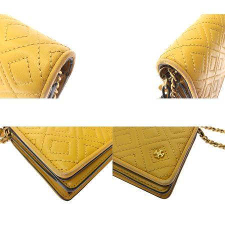  TORY BURCH トリーバーチ レディース チェーン ショルダーウォレット キルティング タッセル イエロー