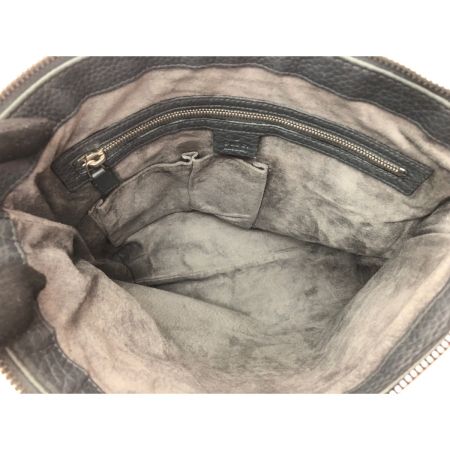  GUCCI グッチ ユニセックス ショルダーバッグ レザー 斜め掛け マチなし A4収納 233329 ダークグレー