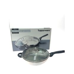 ▼▼ Tupperware タッパーウェア フライパン 28cm 蓋付 ステンレス ドイツ製 Bランク