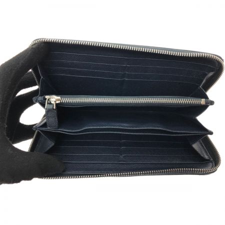  PRADA プラダ レディース 長財布 ラウンドファスナー サフィアーノ  ブラック