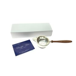 ▼▼  早川シルバー クリアライトシルバー ティーストレーナー (木柄) 台付き Bランク