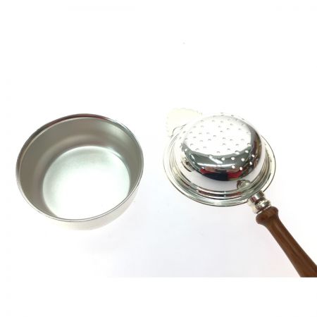   早川シルバー クリアライトシルバー ティーストレーナー (木柄) 台付き