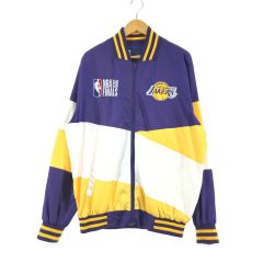  lakers レイカーズ スタジャン ナイロンジャケット SIZE XL パープル Bランク