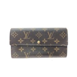 ▼▼ LOUIS VUITTON ルイヴィトン ユニセックス 長財布 モノグラム ポシェットポルトモネクレディ M61725 ブラウン Bランク