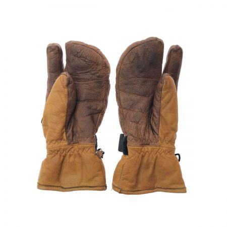  HESTRA へストラ ユニセックス スキーグローブ 冬山登山 スリーフィンガー レザー サイズ5 ブラウン