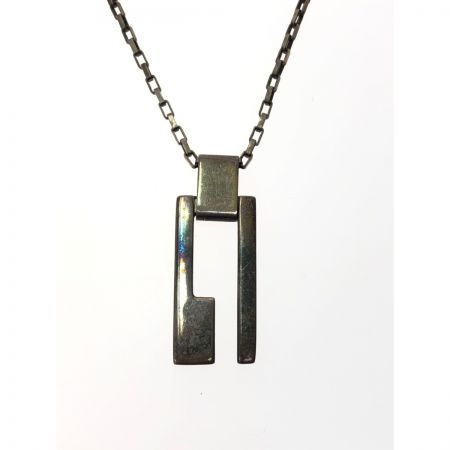  GUCCI グッチ ユニセックス シルバー ネックレス シルバー925 Gロゴプレート 50cm