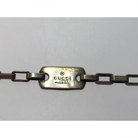  GUCCI グッチ ユニセックス シルバー ネックレス シルバー925 Gロゴプレート 50cm