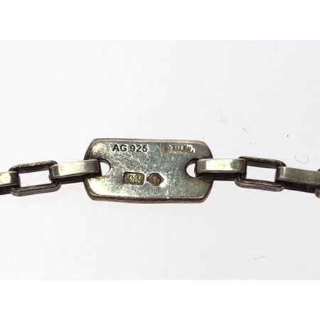  GUCCI グッチ ユニセックス シルバー ネックレス シルバー925 Gロゴプレート 50cm