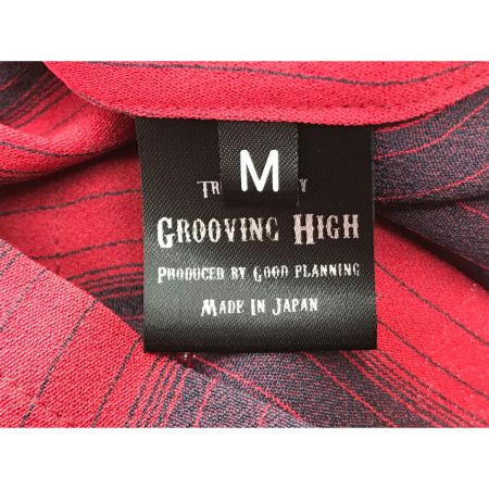  GROOVIN HIGH メンズ衣料 ストライプシャツ SIZE M レッド