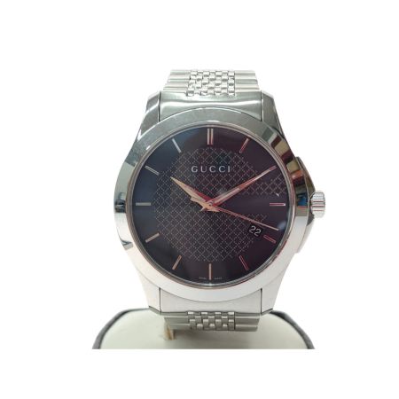  GUCCI グッチ メンズ 腕時計 クオーツ Gタイムレス ステンレススチール 126.4