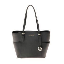 ▼▼ MICHAEL KORS マイケルコース ショルダートートバッグ ジェット セット トラベル ミディアム ジップトップ  5T0GCFT7L ブラック Bランク