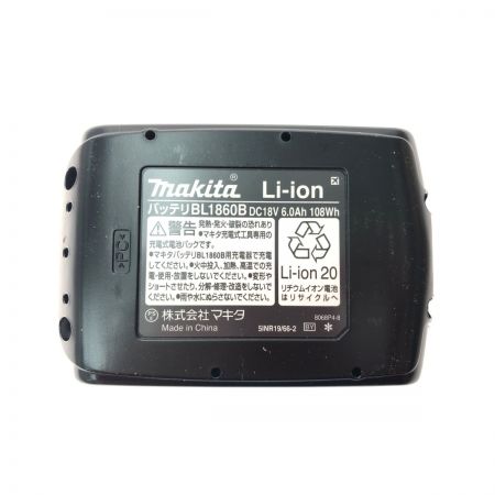  MAKITA マキタ 純正バッテリー 18V 6.0Ah 充電回数０回 BL1860B ブラック